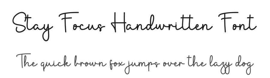 Stay Focus Handwritten Font by freshtypeink — Script Handwritten Font
