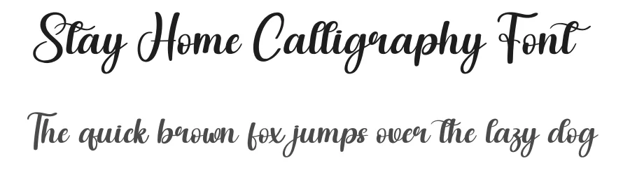 Stay Home Calligraphy Font by creativeletter — Script Handwritten Font