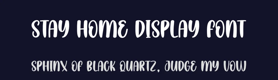 Stay Home Display Font by creativeletter — Display Font — thumbnail 2