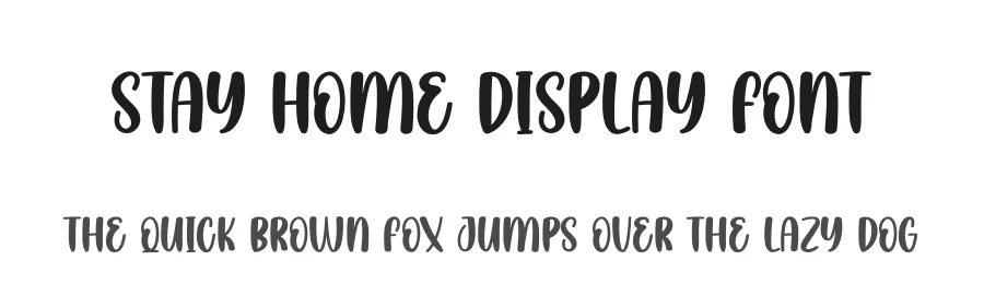 Stay Home Display Font by creativeletter — Display Font