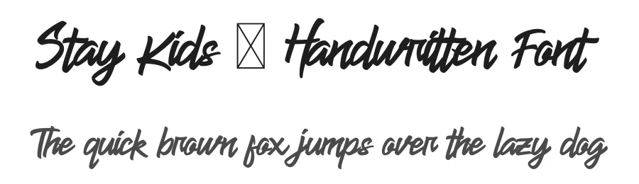 Stay Kids – Handwritten Font by Krakenbox — Script Handwritten Font