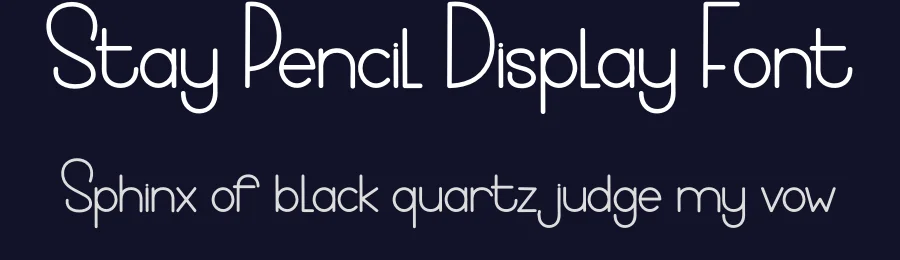 Stay Pencil Display Font by freshtypeink — Display Font — thumbnail 2