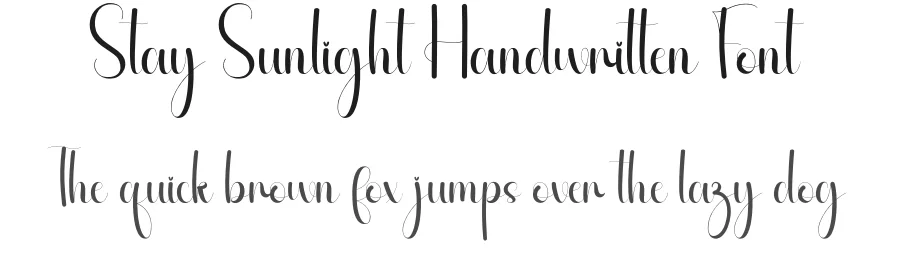 Stay Sunlight Handwritten Font by andikastudio — Script Handwritten Font