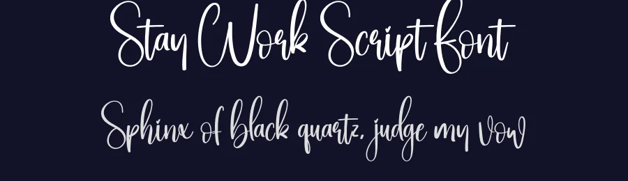 Stay Work Script Font by creativeletter — Script Handwritten Font — thumbnail 2