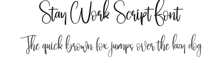 Stay Work Script Font by creativeletter — Script Handwritten Font