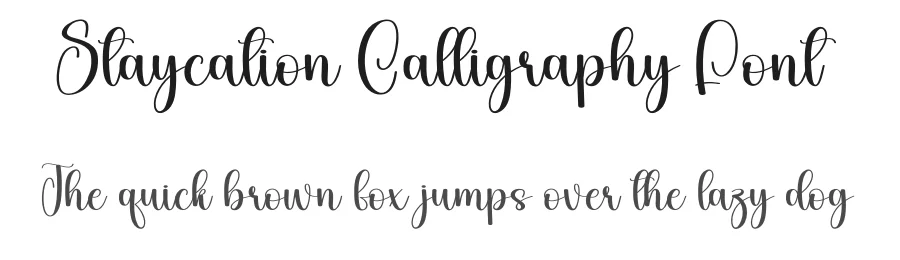 Staycation Calligraphy Font by creativeletter — Script Handwritten Font