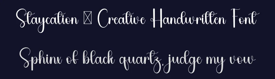 Staycation – Creative Handwritten Font by freshtypeink — Script Handwritten Font — thumbnail 2