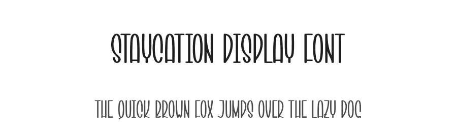 Staycation Display Font by creativeletter — Display Font