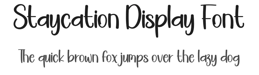 Staycation Display Font by creativeletter — Display Font
