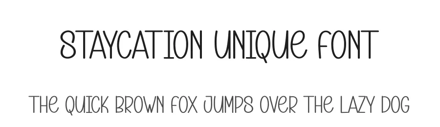 Staycation Unique Font by andikastudio — Display Font