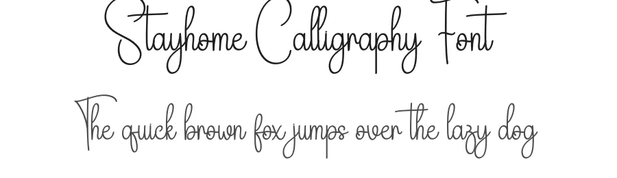 Stayhome Calligraphy Font by creativeletter — Script Handwritten Font