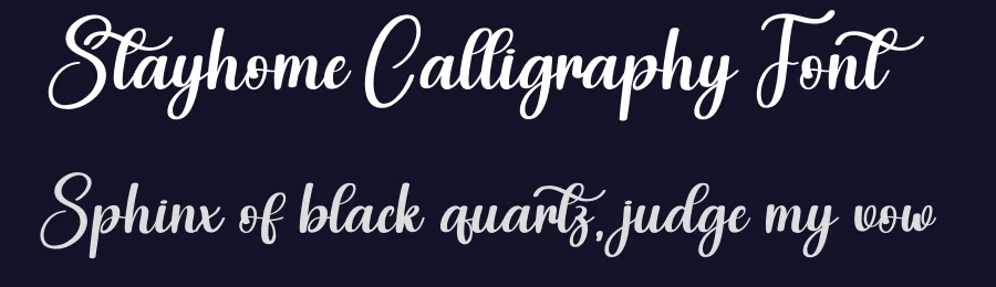 Stayhome Calligraphy Font by creativeletter — Script Handwritten Font — thumbnail 2