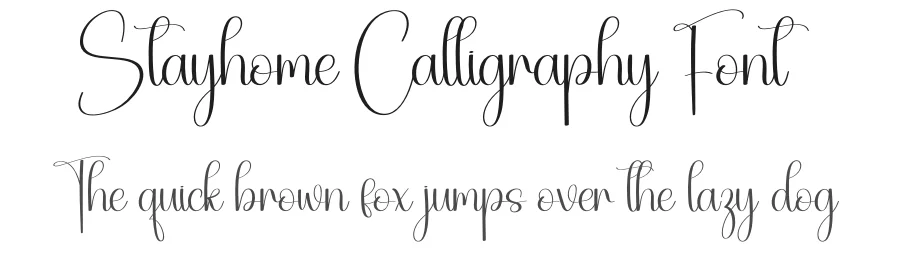 Stayhome Calligraphy Font by creativeletter — Script Handwritten Font
