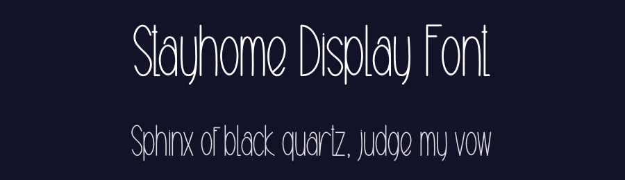 Stayhome Display Font by creativeletter — Display Font — thumbnail 2