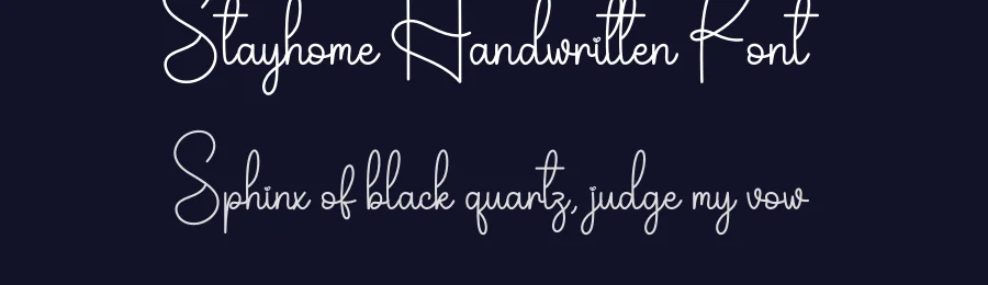 Stayhome Handwritten Font by creativeletter — Script Handwritten Font — thumbnail 2