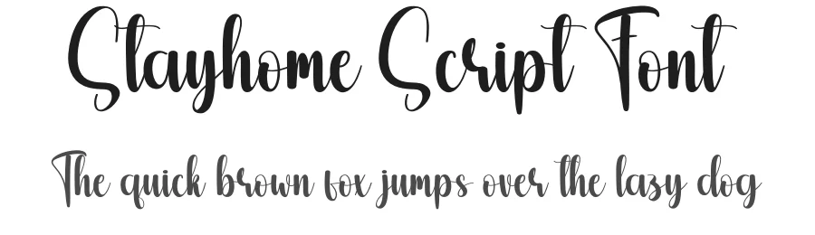 Stayhome Script Font by creativeletter — Script Handwritten Font