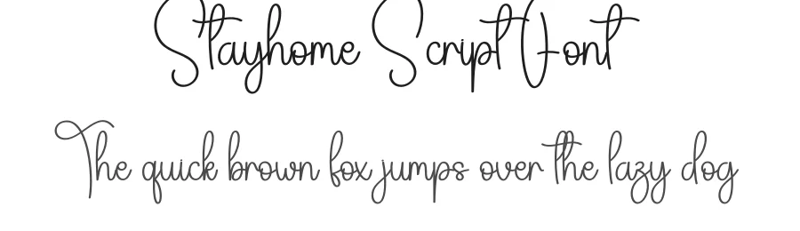 Stayhome Script Font by creativeletter — Script Handwritten Font