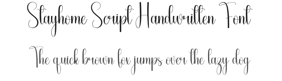 Stayhome Script Handwritten Font by andikastudio — Script Handwritten Font