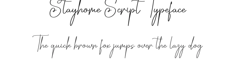Stayhome Script Typeface by creativeletter — Script Handwritten Font