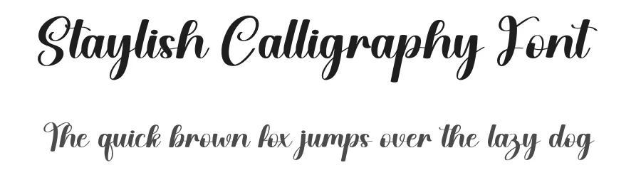 Staylish Calligraphy Font by creativeletter — Script Handwritten Font