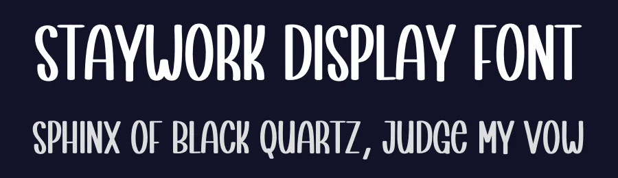 Staywork Display Font by creativeletter — Display Font — thumbnail 2