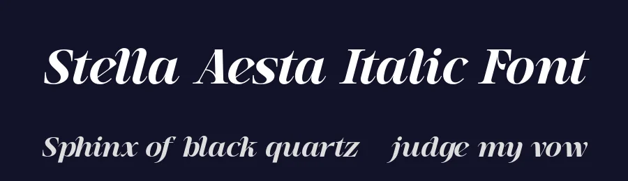 Stella Aesta Italic Font by Dharmas Studio — Decorative Font — thumbnail 2