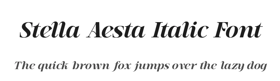 Stella Aesta Italic Font by Dharmas Studio — Decorative Font
