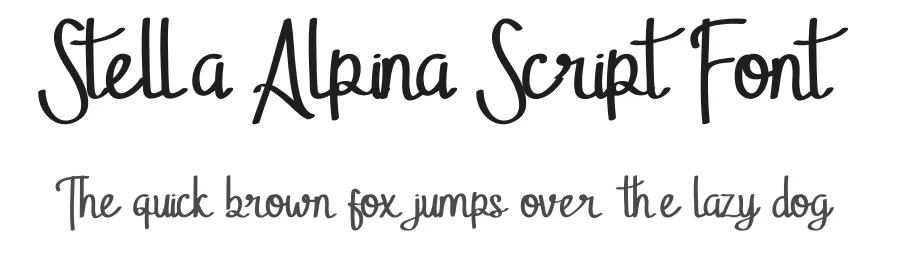 Stella Alpina Script Font by edricstudio — Script Handwritten Font
