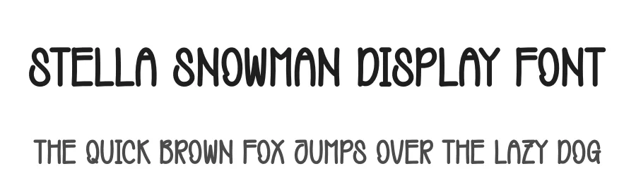 Stella Snowman Display Font by creativeletter — Script Handwritten Font