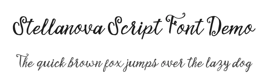 Stellanova Script Font Demo by ianmikraz — Script Handwritten Font