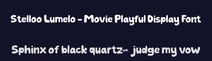 Stelloo Lumelo – Movie Playful Display Font by productype — Display Font — thumbnail 2