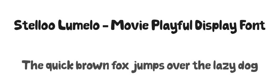 Stelloo Lumelo – Movie Playful Display Font by productype — Display Font