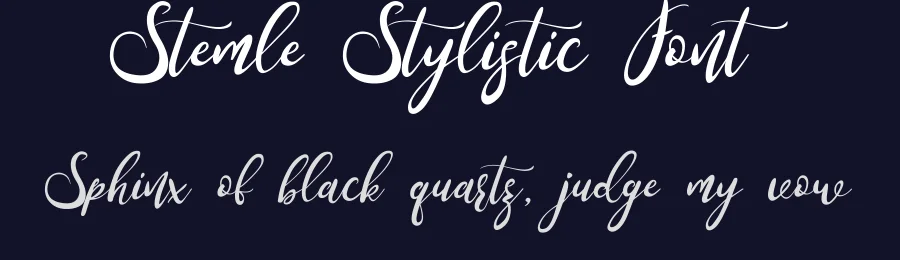 Stemle Stylistic Font by Font Art — Script Handwritten Font — thumbnail 2