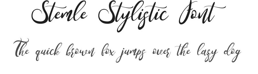 Stemle Stylistic Font by Font Art — Script Handwritten Font
