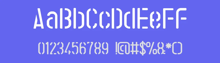 Stencil Army Font by waptype0894 — Display Font — thumbnail 3