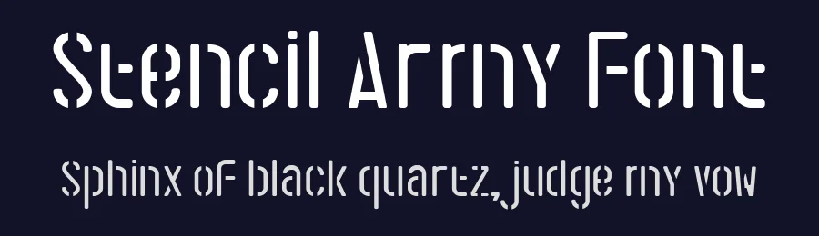 Stencil Army Font by waptype0894 — Display Font — thumbnail 2