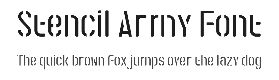 Stencil Army Font by waptype0894 — Display Font