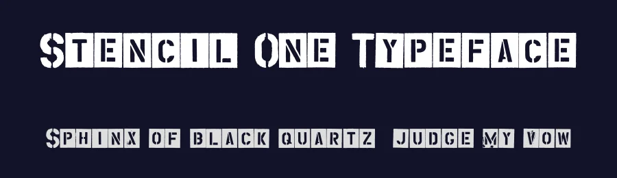Stencil One Typeface by Typeface — Serif Font — thumbnail 2