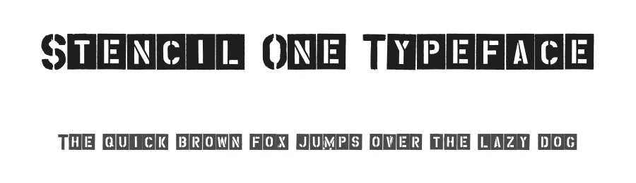 Stencil One Typeface by Typeface — Serif Font