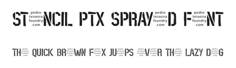 Stencil PTx Sprayed Font by Pedro Teixeira Foundry — Display Font