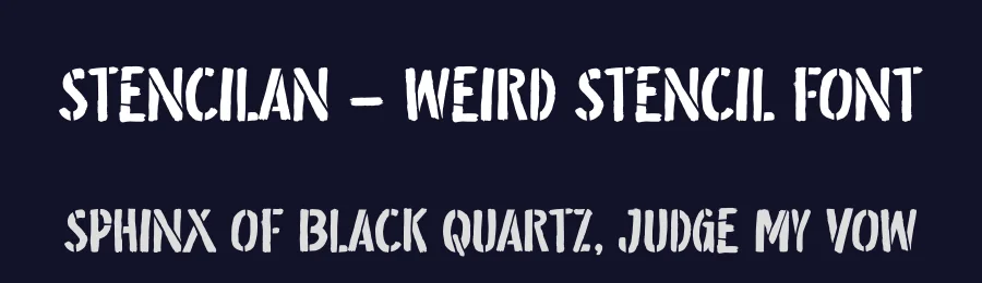 Stencilan – Weird Stencil Font by Almarkha Type — Display Font — thumbnail 2