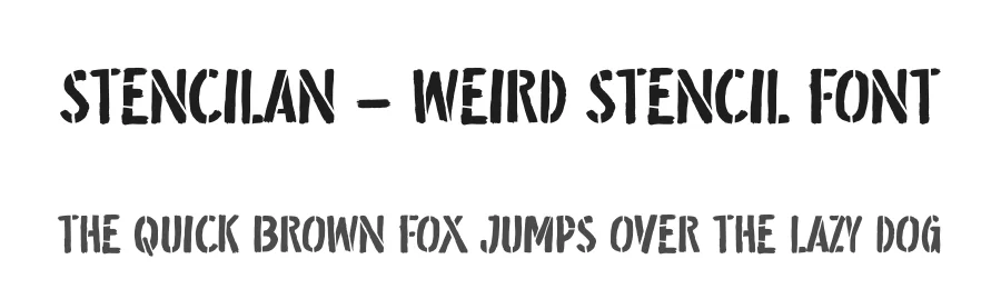 Stencilan – Weird Stencil Font by Almarkha Type — Display Font