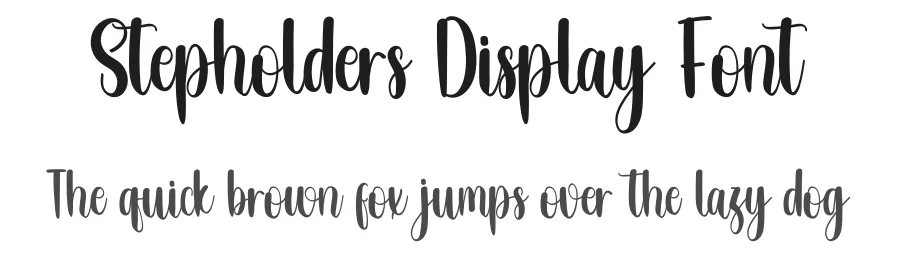 Stepholders Display Font by inermediaSTUDIO — Script Handwritten Font