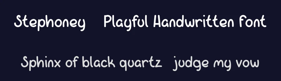 Stephoney – Playful Handwritten Font by Pikgura Type — Display Font — thumbnail 2