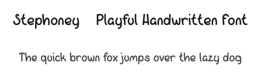 Stephoney – Playful Handwritten Font by Pikgura Type — Display Font