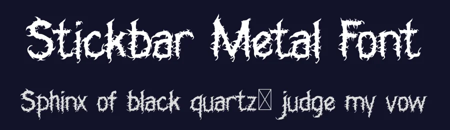 Stickbar Metal Font by Rachmad bagus f — Blackletter Font — thumbnail 2