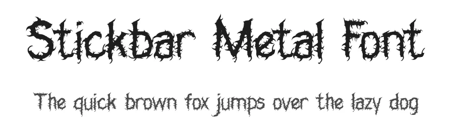 Stickbar Metal Font by Rachmad bagus f — Blackletter Font