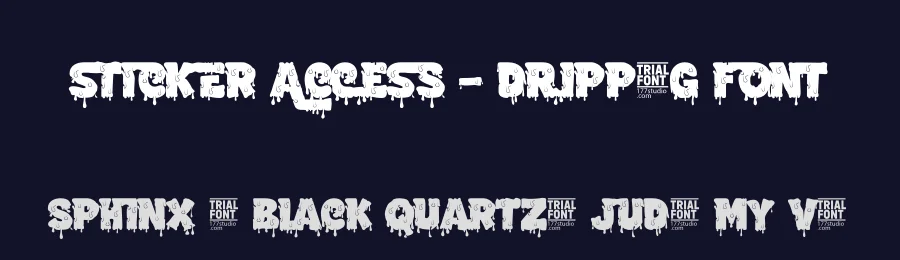 Sticker Access – Dripping Font by 177Studio — Display Font — thumbnail 2