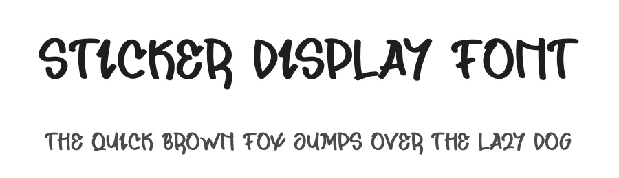 Sticker Display Font by andikastudio — Display Font