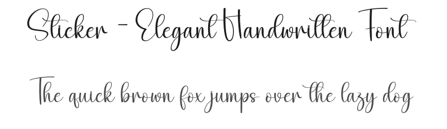 Sticker – Elegant Handwritten Font by andikastudio — Script Handwritten Font